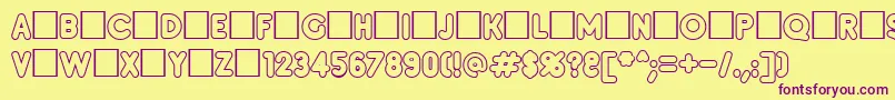 Insetc Font – Purple Fonts on Yellow Background