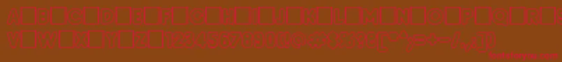 Insetc Font – Red Fonts on Brown Background