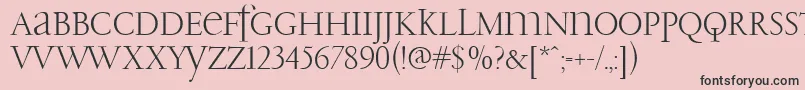 PfgaramondClassicUnicase Font – Black Fonts on Pink Background