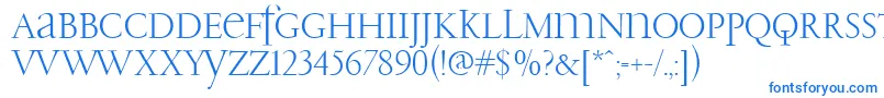 PfgaramondClassicUnicase Font – Blue Fonts on White Background