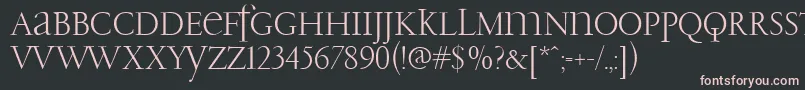 PfgaramondClassicUnicase Font – Pink Fonts on Black Background