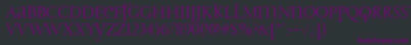 PfgaramondClassicUnicase Font – Purple Fonts on Black Background