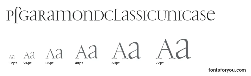Größen der Schriftart PfgaramondClassicUnicase