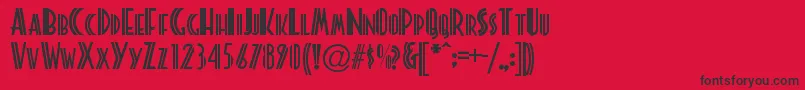 PlatonickNormal Font – Black Fonts on Red Background