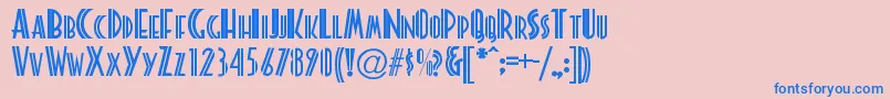 PlatonickNormal Font – Blue Fonts on Pink Background