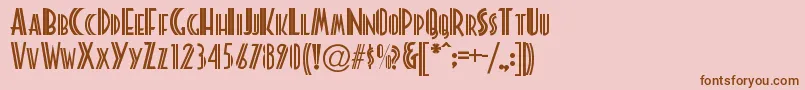 PlatonickNormal Font – Brown Fonts on Pink Background