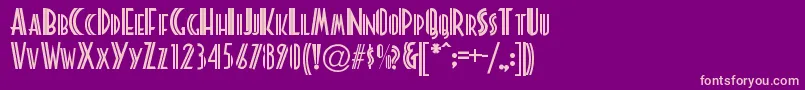 PlatonickNormal Font – Pink Fonts on Purple Background