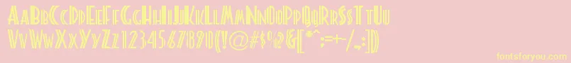 PlatonickNormal Font – Yellow Fonts on Pink Background