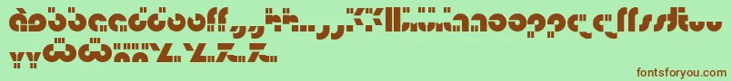 Isamu Font – Brown Fonts on Green Background