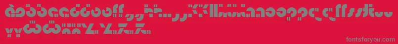 Isamu Font – Gray Fonts on Red Background