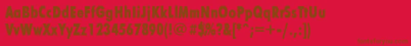 FuturisxcondcNormal Font – Brown Fonts on Red Background