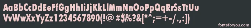 フォントFuturisxcondcNormal – 黒い背景にピンクのフォント