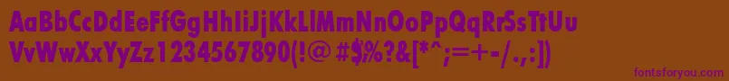 FuturisxcondcNormal Font – Purple Fonts on Brown Background