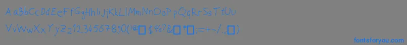 JoksoviPapci Font – Blue Fonts on Gray Background