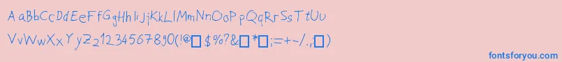 JoksoviPapci Font – Blue Fonts on Pink Background