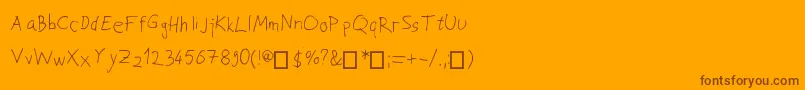 JoksoviPapci Font – Brown Fonts on Orange Background