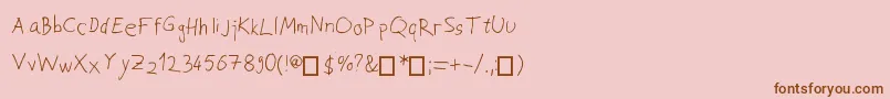 JoksoviPapci Font – Brown Fonts on Pink Background