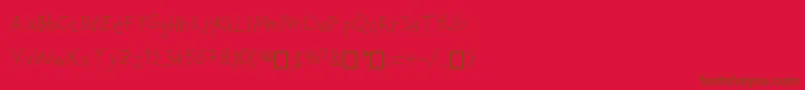 JoksoviPapci Font – Brown Fonts on Red Background