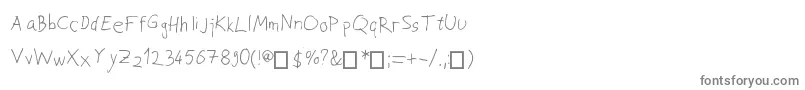フォントJoksoviPapci – 灰色のフォント