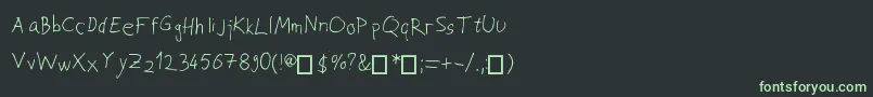 JoksoviPapci-Schriftart – Grüne Schriften auf schwarzem Hintergrund