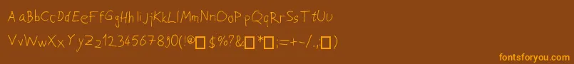 JoksoviPapci Font – Orange Fonts on Brown Background