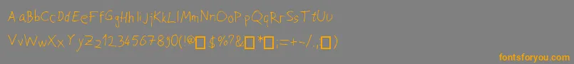 JoksoviPapci Font – Orange Fonts on Gray Background