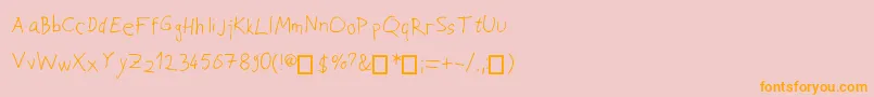JoksoviPapci Font – Orange Fonts on Pink Background
