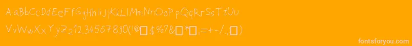 JoksoviPapci Font – Pink Fonts on Orange Background