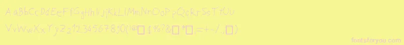 JoksoviPapci Font – Pink Fonts on Yellow Background
