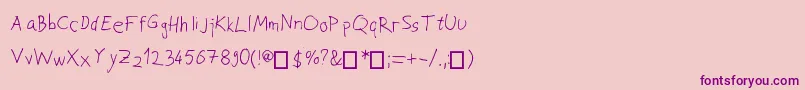 JoksoviPapci Font – Purple Fonts on Pink Background