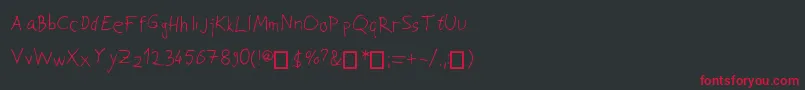 JoksoviPapci Font – Red Fonts on Black Background