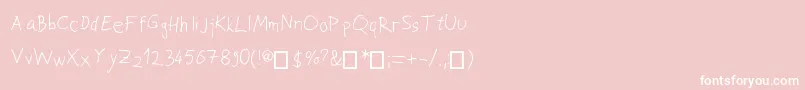 JoksoviPapci Font – White Fonts on Pink Background