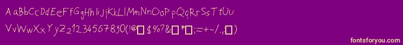 JoksoviPapci Font – Yellow Fonts on Purple Background