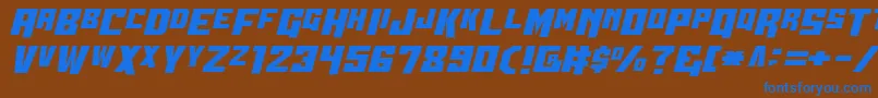 Шрифт Wbv5straight – синие шрифты на коричневом фоне