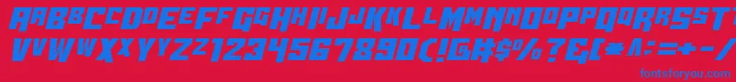 Шрифт Wbv5straight – синие шрифты на красном фоне