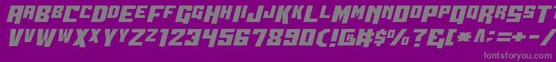 Wbv5straight-Schriftart – Graue Schriften auf violettem Hintergrund