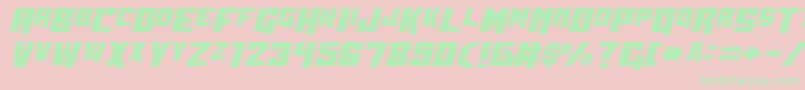 Wbv5straight Font – Green Fonts on Pink Background