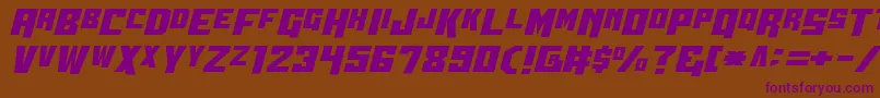 Wbv5straight Font – Purple Fonts on Brown Background