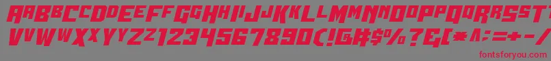 Wbv5straight Font – Red Fonts on Gray Background