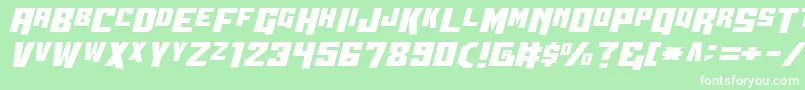 Wbv5straight Font – White Fonts on Green Background