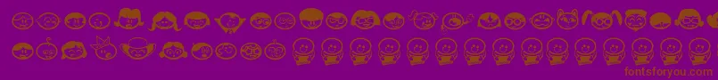 Chickabi Font – Brown Fonts on Purple Background