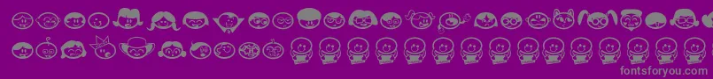 Chickabi-fontti – harmaat kirjasimet violetilla taustalla