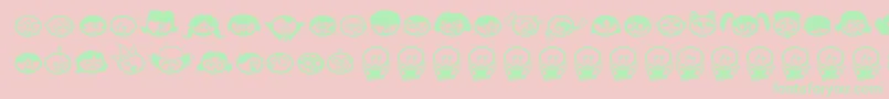 Chickabi Font – Green Fonts on Pink Background
