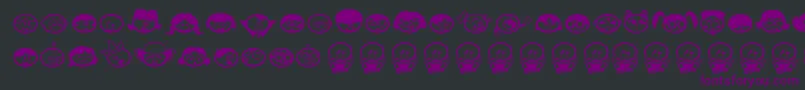 Шрифт Chickabi – фиолетовые шрифты на чёрном фоне