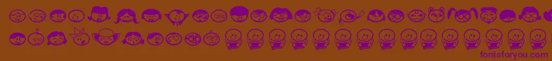 Chickabi Font – Purple Fonts on Brown Background