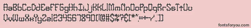 NymonakBrk Font – Black Fonts on Pink Background