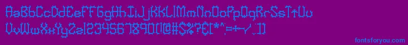 NymonakBrk Font – Blue Fonts on Purple Background