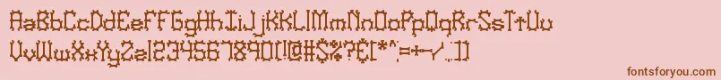 NymonakBrk Font – Brown Fonts on Pink Background