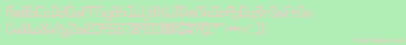 NymonakBrk Font – Pink Fonts on Green Background