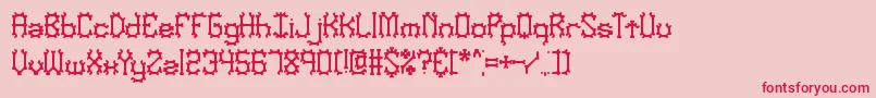 NymonakBrk Font – Red Fonts on Pink Background